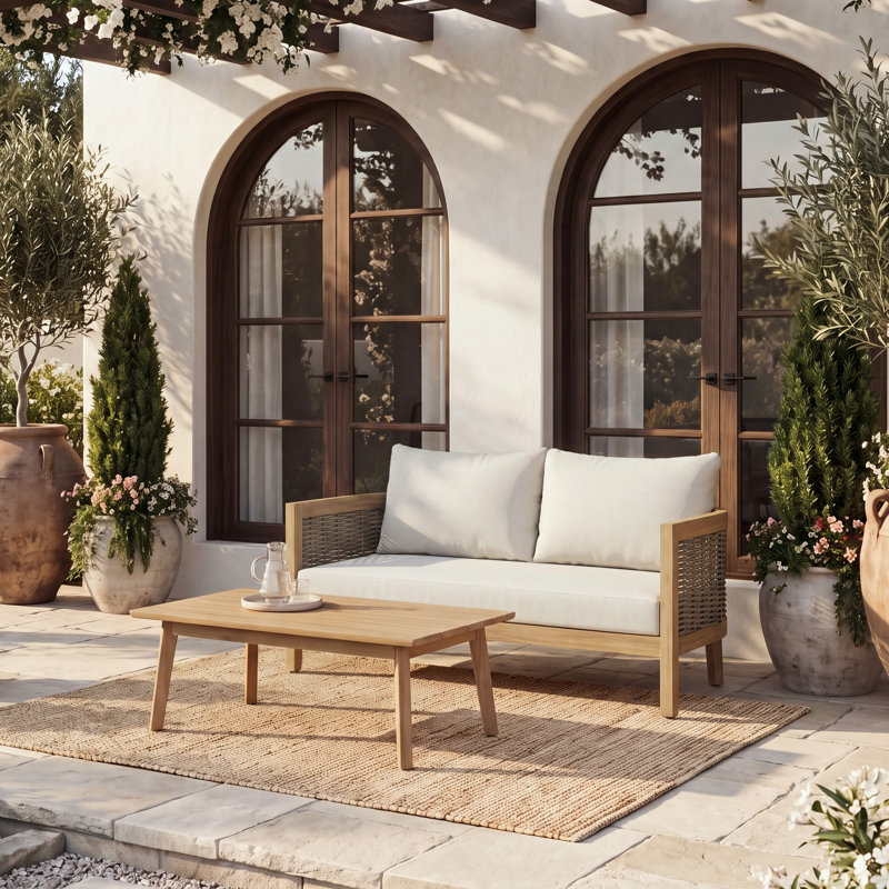 Causeuse et table Amanda, Oak