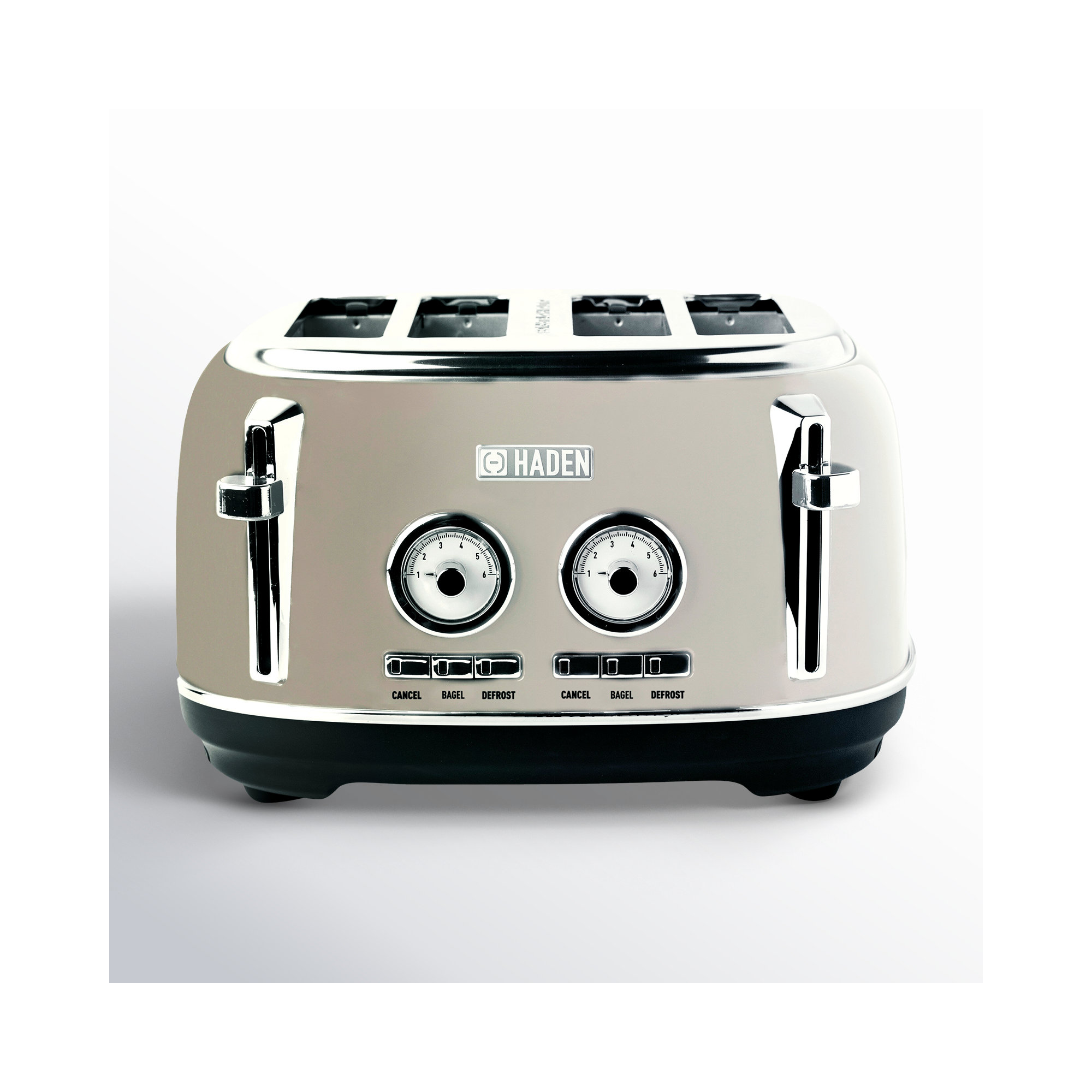 HADEN Dorset 4-Slice Wide Slot Toaster, Putty