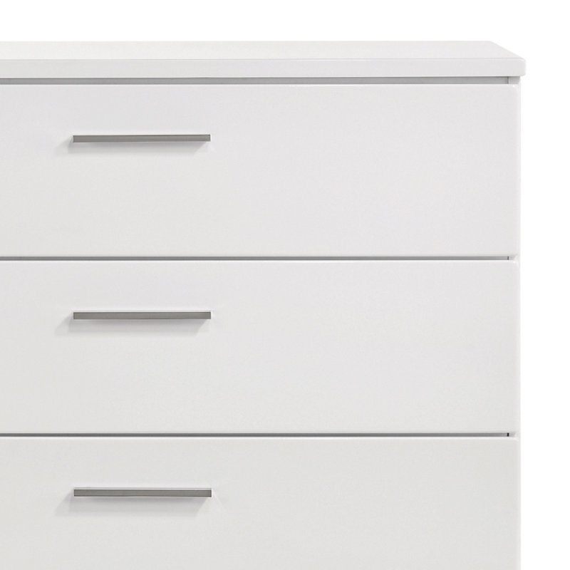 Vyara 5 - Drawer 34.6'' W Chest in Glossy White