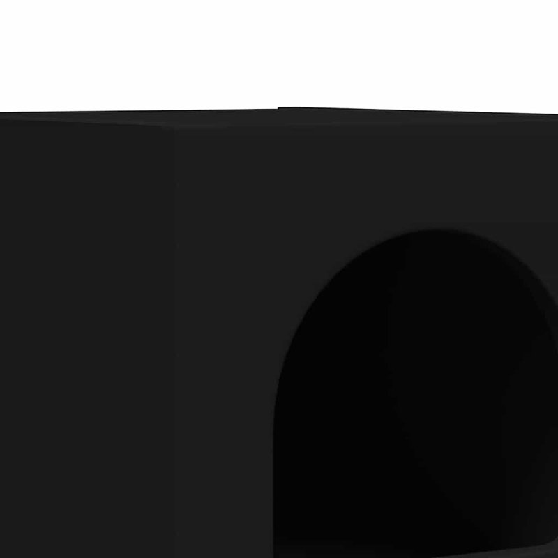 29.5cm W Manufactured Wood Bedside Table, Black