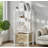 4-Tier Tall Wooden Bookshelf, Space-Saving Bookcase For Small Spaces, Industrial Modern Design For Living Room, Office, Bedroom, Sturdy Storage Shelf With Wide Solid Wood Pillars-104230170