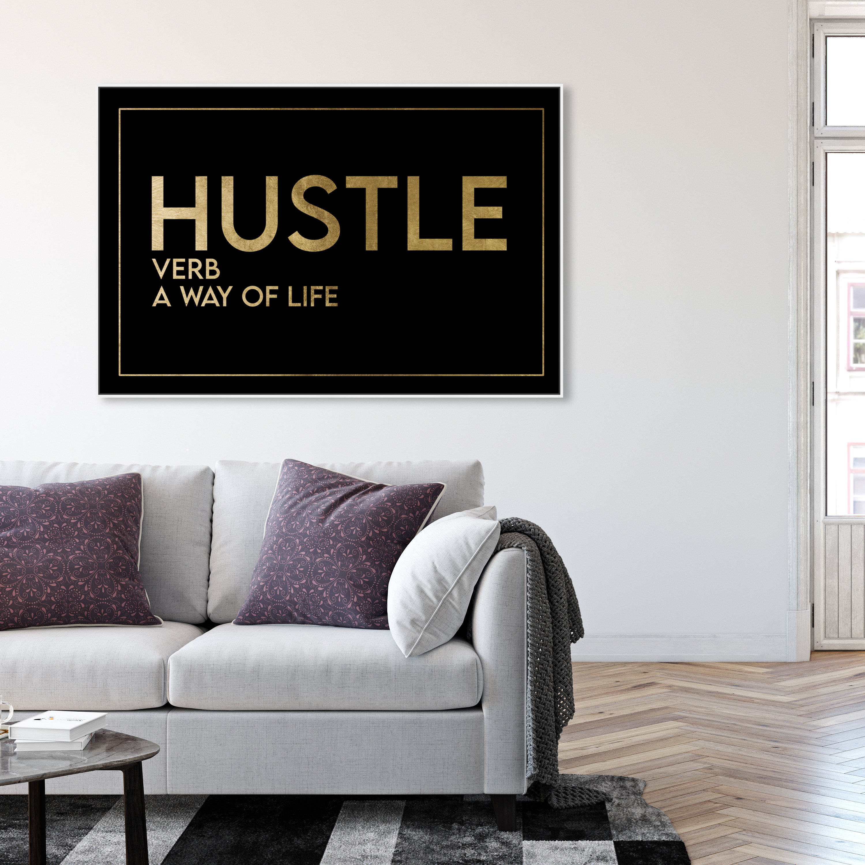 Oliver Gal Hustle Definition On Canvas Textual Art | Wayfair