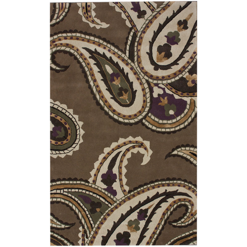Tapis brun / brun clair touffeté à la main Lemelin, Rectangle 7'6" x 9'6"