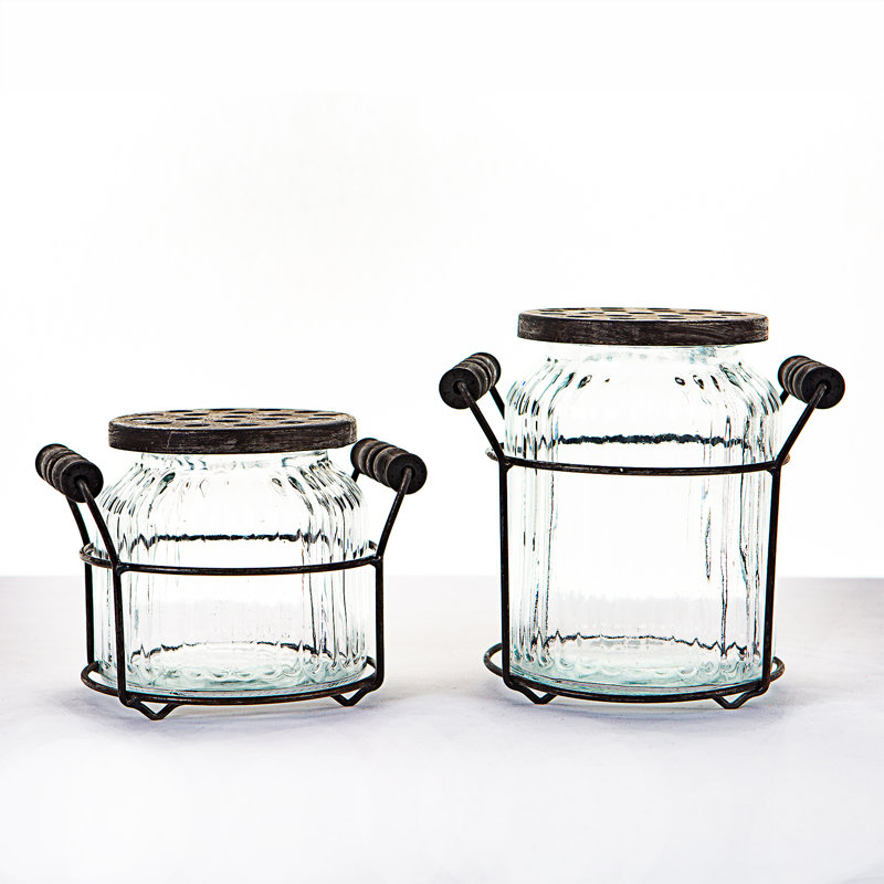 Ensemble de vases de table en verre 2 pièces intérieur / extérieur Reynoso