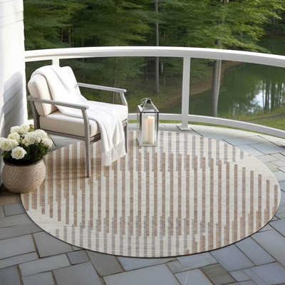 Tapis intérieur / extérieur beige Elowen 