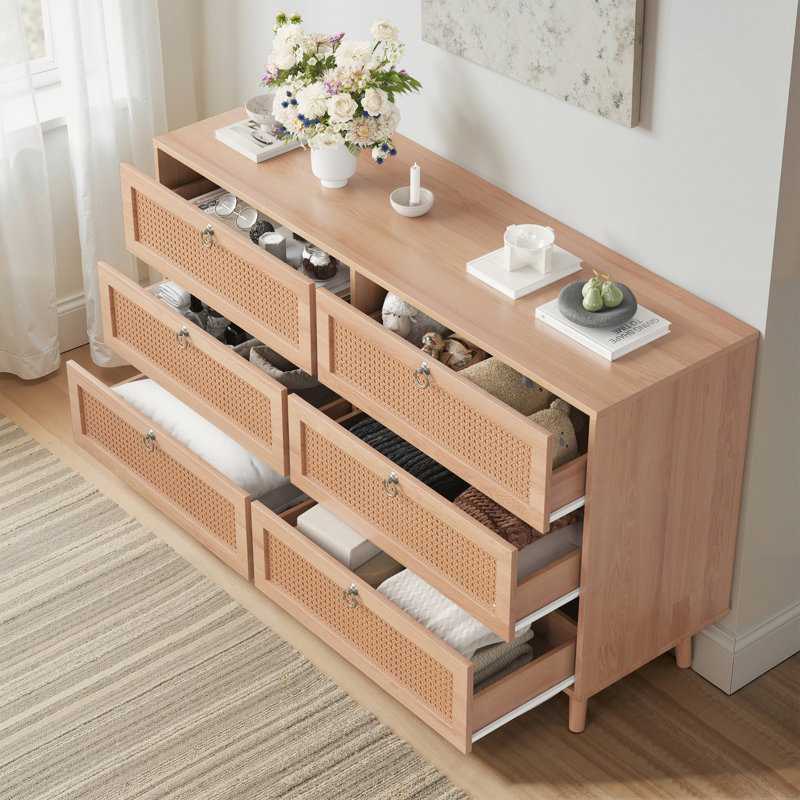 Commode 6 tiroirs Modern, Nature