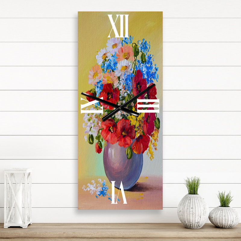 Horloge murale Still Life a Bouquet of Flowers, Petit