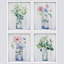 Fleurs sauvages dans les vases, plantes botaniques florales, impression sur papier, 4 pièces-97782284-97782285