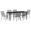  Garden Dining Set Anthracite Powder-Coated Steel Outdoor Porch Terrace
