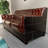 Retro Creative Casual Rivet Aluminum Sofa 77.56'' Faux Leather Sofa