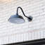 Luminaire de grange solaire en aluminium noir Cottage Cottage