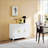 Ideboard With Wavy Texture Buffet Cabinet