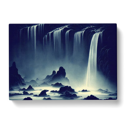 Futuristic Waterfall - Wrapped Canvas