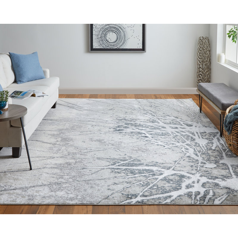 Oria Abstract Indoor Rug, Rectangle 3'11" x 6'