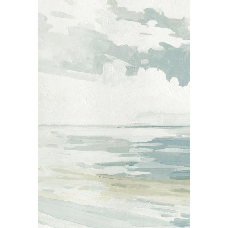 Soft Pastel Seascape I - Painting, 46cm H x 30cm W, Wrapped Canvas