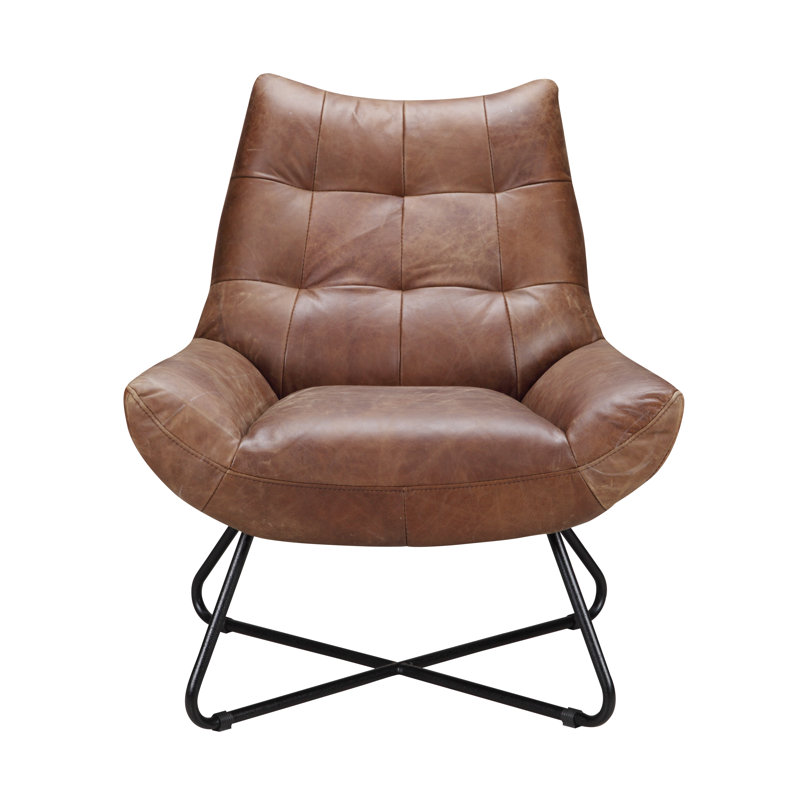 Lounge Chair, Cappuccino Genuine Leather