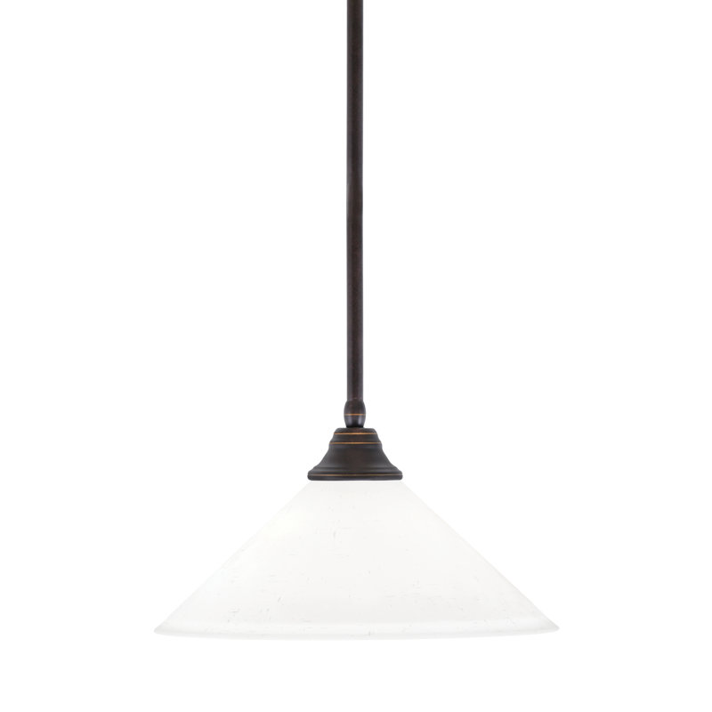 Luminaire suspendu à n'importe quelle tige, Granit foncé, Mousseline blanche, H 8,25 po x l 16 po x P 16 po