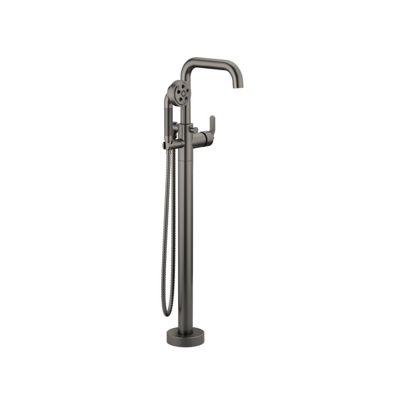 Litze® Single-Handle Freestanding Tub Filler - Less Handle, Luxe Steel, Industrial Lever