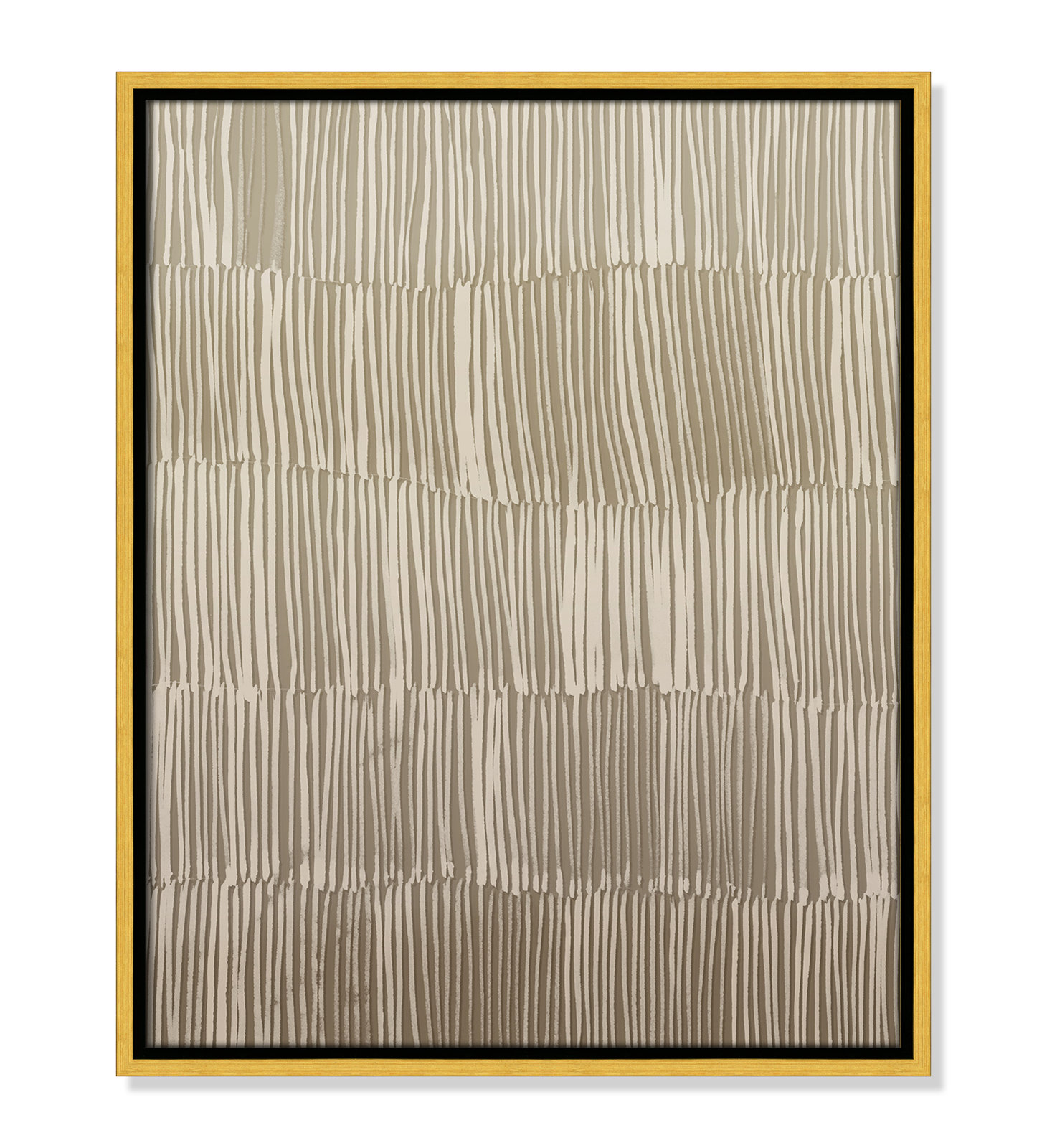 Linear Calm I Print by , 21.5" H x 17.5" W, Gold Floater