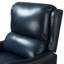 Fauteuil inclinable manuel en cuir véritable avec pattes en bois massif Beecher Traditional-529000365