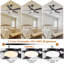 Ventilateur de plafond 52 po avec lumière et télécommande - Ventilateur moderne à profil bas avec moteur à courant continu réversible à 6 vitesses, DEL à 3 couleurs à intensité variable, pales à finition double (deux options de couleur)-129192768-129192771