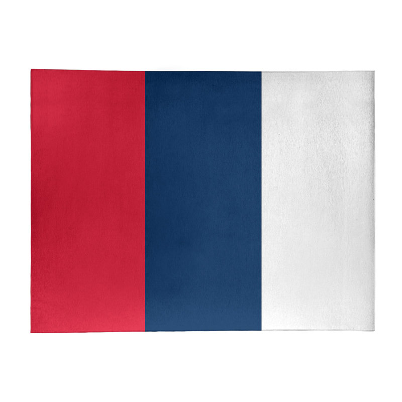 Tapis rouge/bleu marine, Rectangle 3 pi x 5 pi