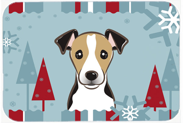 Planche à découper en verre Tatig Jack Russell Terrier, Noir / brun clair