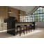 Julian 31In. H Tabouret de bar en bois avec siège en similicuir noir-845168846