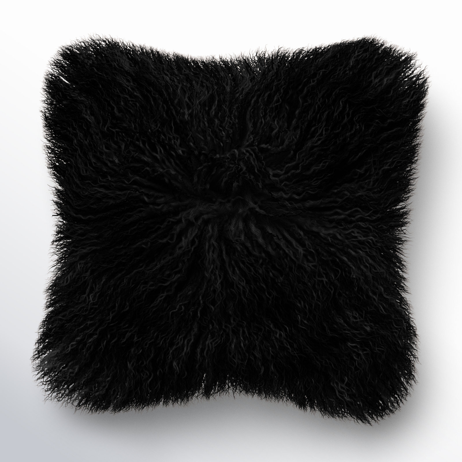 Iyana Wool Throw Pillow, Square 20", Black
