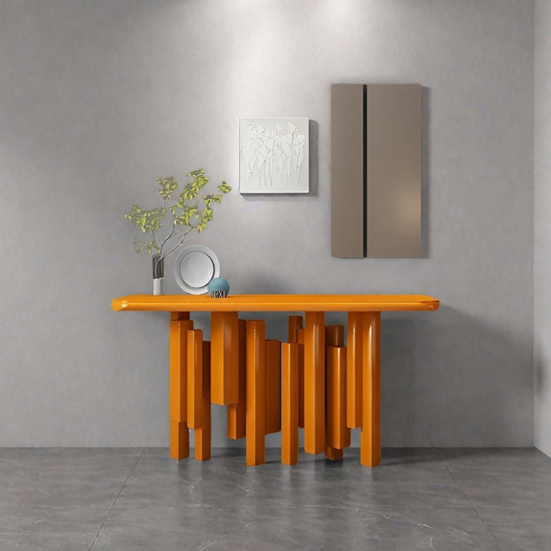 Console Modern Minimalist Art, H 35,43 po x l 55,12 po x P 15,75 po, Orange