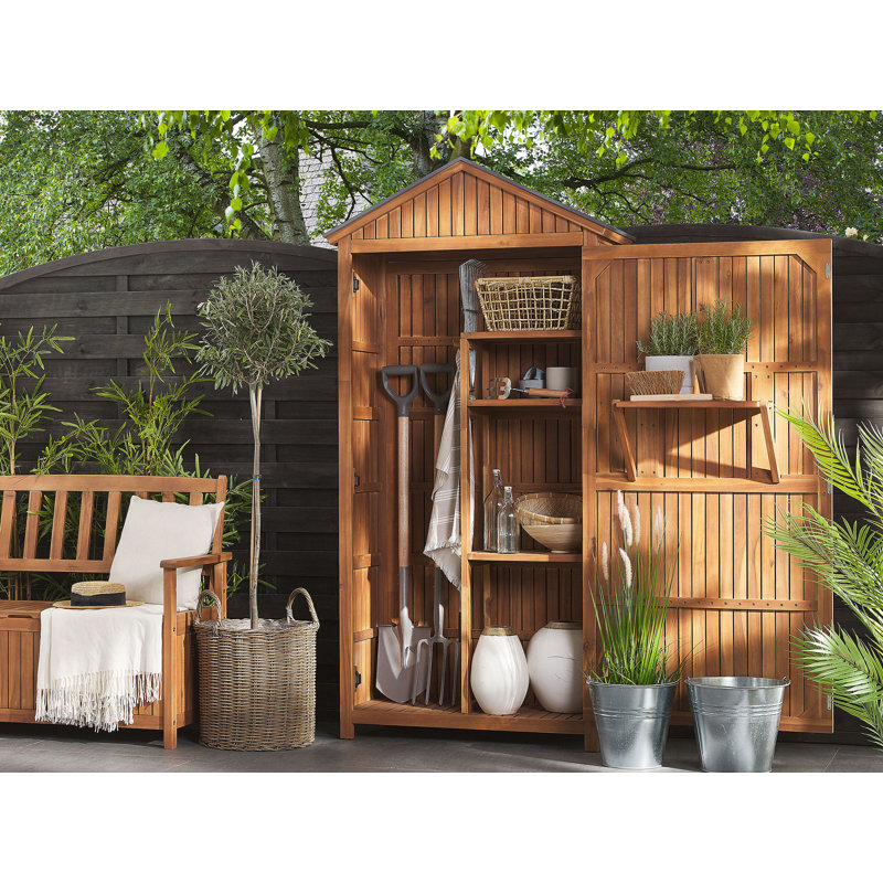 Savoca 3 ft. W x 1 ft. D Solid Wood Tool Shead
