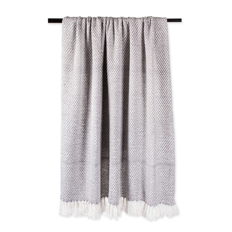 Jeté en coton , Gris