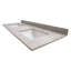 Plateau de meuble-lavabo à double cuve intégrée en pierre d'ingénierie 61 po x 22 po LustreLine-87210316