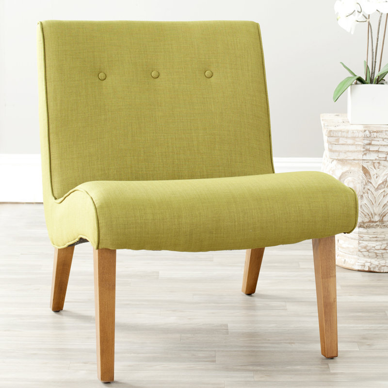 Upholstered Slipper Chair, Green