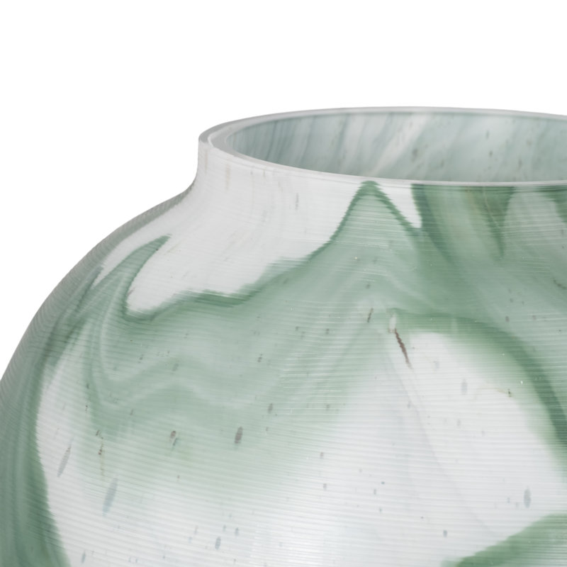 Vase Ebb & Flow, vert / transparent, H 13 po x l 11 po x P 11 po