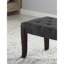 Banc touffeté, tissu, gris