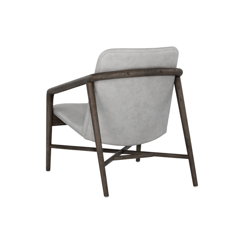 Lounge Chair, Gray Genuine Leather
