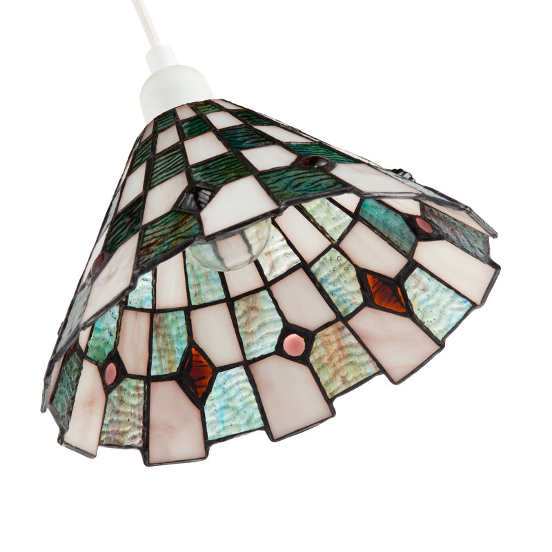 15cm H Glass Empire Pendant Shade ( No Direct Attachment Method ) in Green