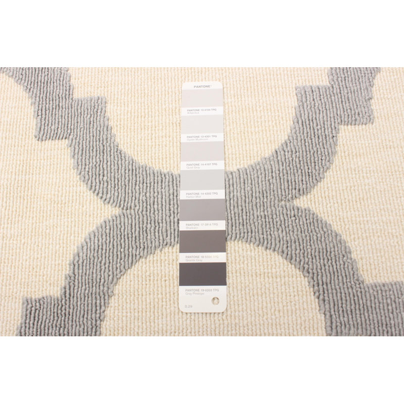 Ensemble de tapis gris / ivoire Jullie, Rectangle 6 pi 7 po x 9 pi 6 po