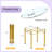 Transparent Round Tempered Glass Table with Adjustable Golden Metal Legs, Telescopic Support, Suction Cup Stability, and Foldable Space-Saving Design.