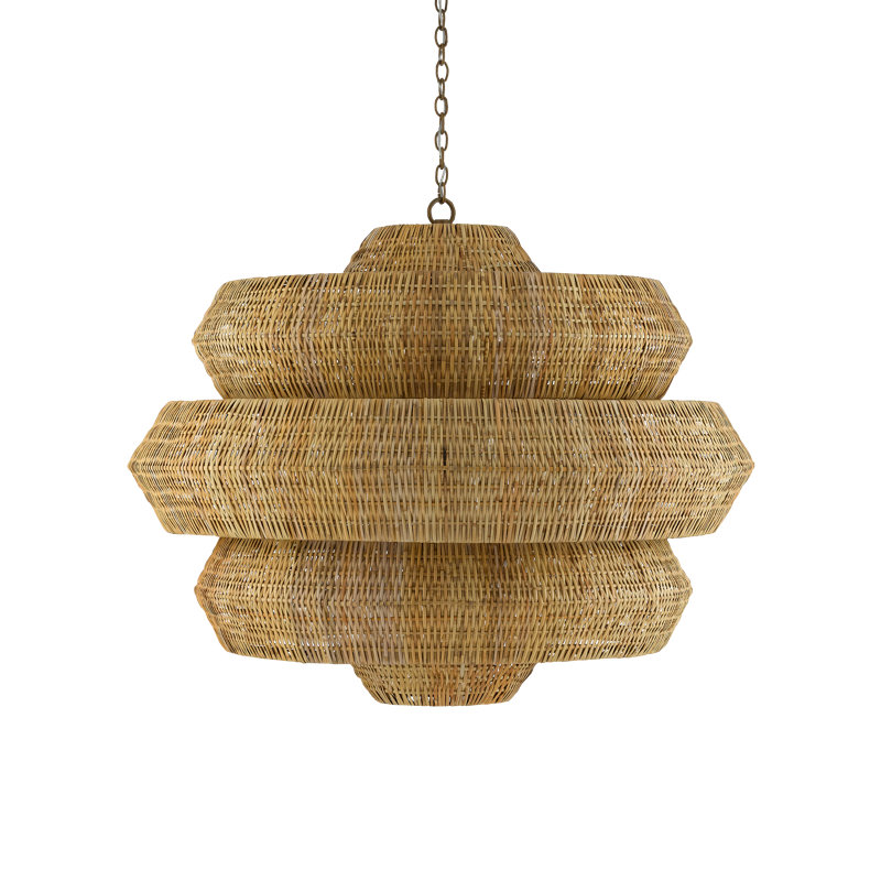 Lustre géométrique unique à 18 lumières avec accents en fer forgé Antibes