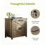 Classeurs latéraux en bois 31,3 po à 2 tiroirs avec serrure pour bureau personnel, format lettre / légal / A4 / F4, assemblage requis-1325436618