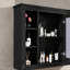 Armoire de rangement murale de salle de bain 35 po x 28 po, armoire à pharmacie, armoire murale moderne avec miroir, armoire à miroir avec 6 tablettes ouvertes (meuble-lavabo non inclus)