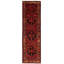 Tapis de couloir unique noir et rouge 3 pi 11 po x 13 pi 3 po Aveneet