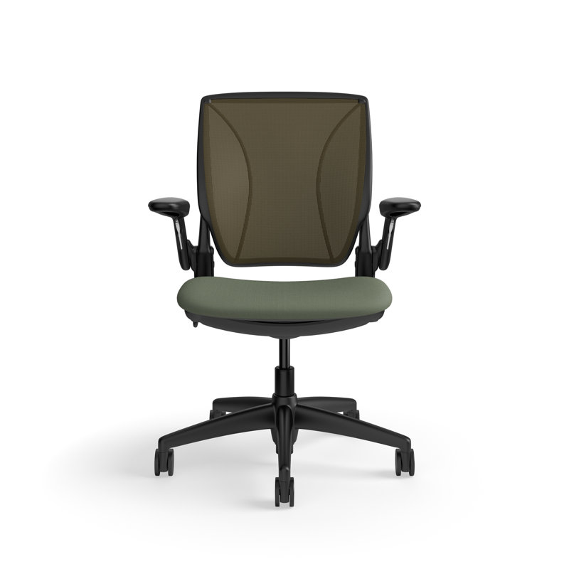 Fauteuil de travail ergonomique avec dossier Caraway World ML et siège rembourré Corde 4, Brun / gris bois flotté, Noir