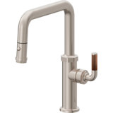 Pull-Down Kitchen Faucet With Button Sprayer - Quad Spout