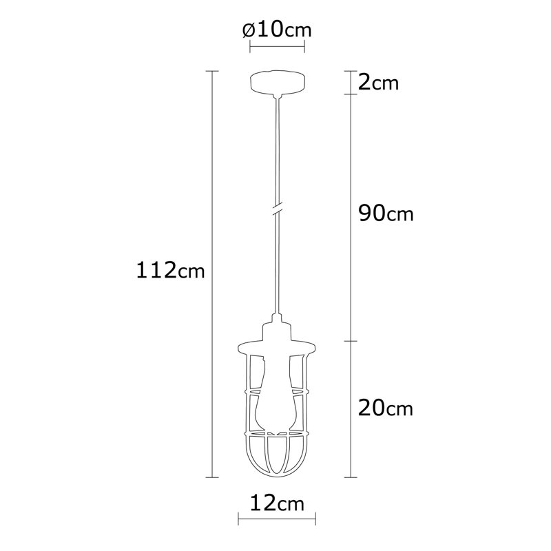 Luminaire suspendu géométrique 1 lumière Dawley