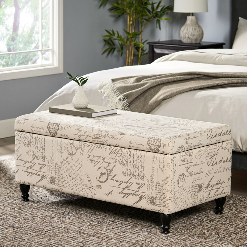 Repose-pieds avec rangement, repose-pieds rectangulaire, banc de rangement rembourré, repose-pieds pour le salon, le vestibule et la chambre à coucher