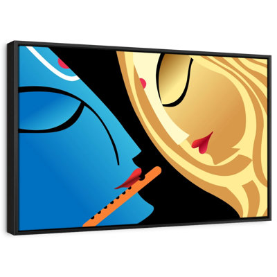 Krishna Madhubani Canvas Print