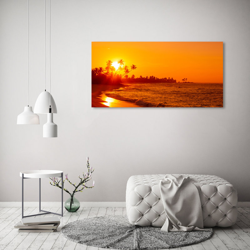 Sunset Beach - Wrapped Canvas Print